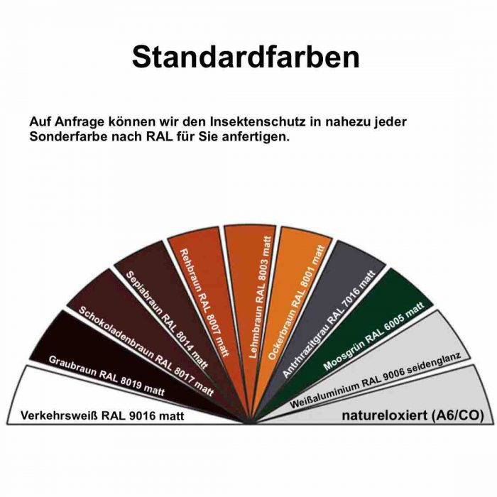 Standard Farbenauswahl Insektenschutz Pendeltür